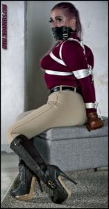 www.tiedinheels.com - Whitney Morgan Tied in Riding Breeches and High Heeled Knee Boots! thumbnail