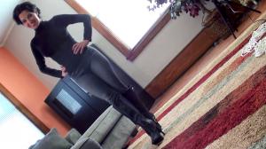 www.tiedinheels.com - Hannah...Turtleneck, Jeans and Knee Boots! HD-mp4 thumbnail