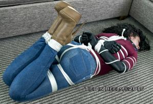 www.tiedinheels.com - Merula..Tied in Beige Ankle Boots! HD-mp4 thumbnail